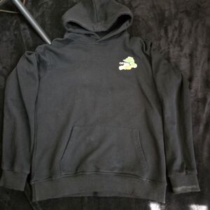 Off-White Black Hoodie with Label Detail